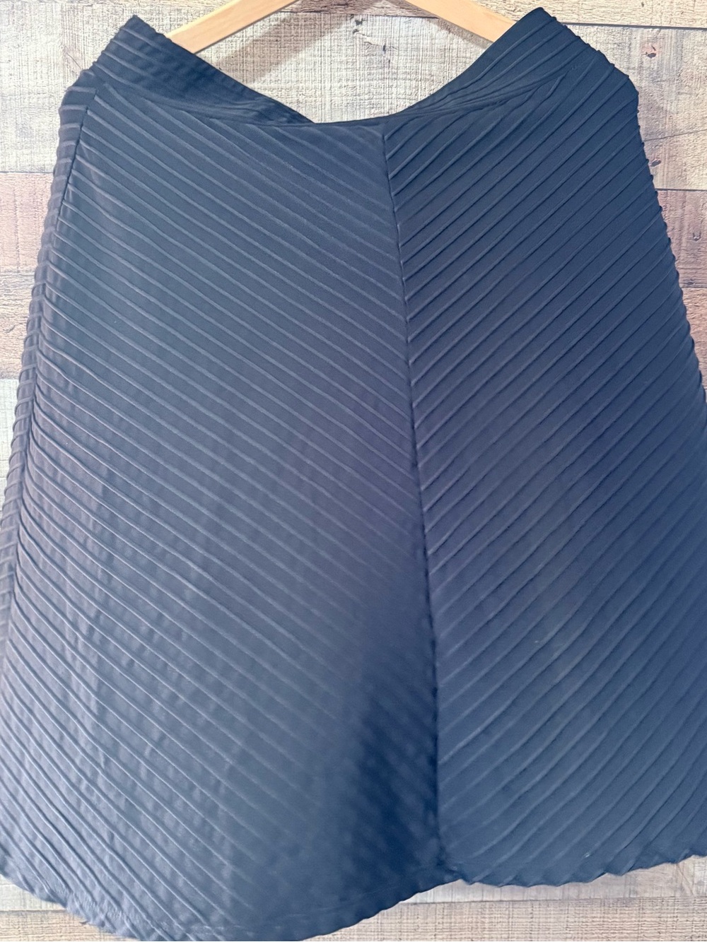 Joe B Skater Skirt Black Ribbed Midi Woman’s XL